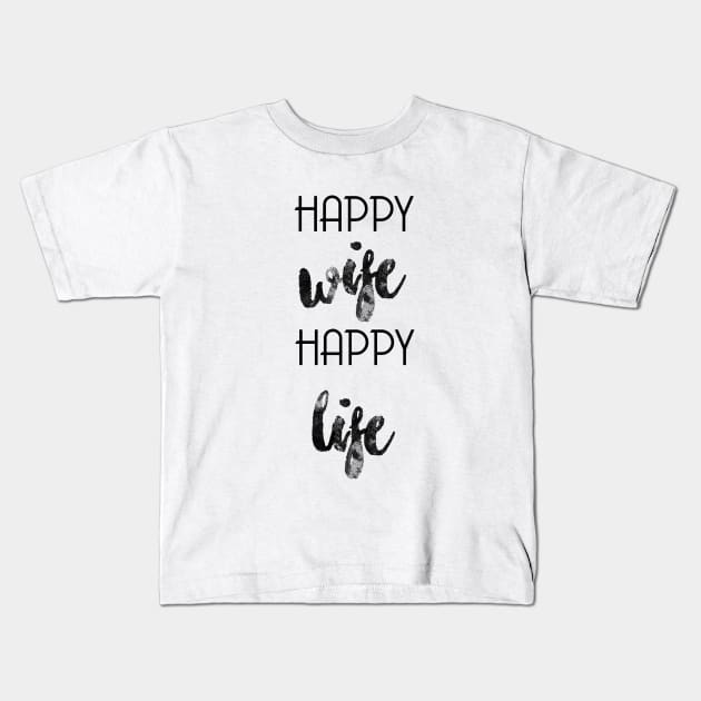 happy wife Kids T-Shirt by Strictly Homicide Podcast